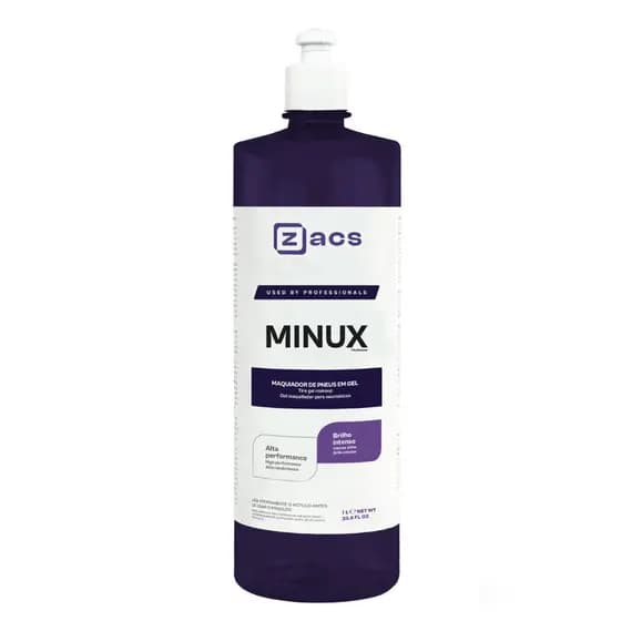 Pretinho Gel para Pneus Zacs Minux 1L | Renovador de Pneus, Brilho Duradouro e Proteção Premium