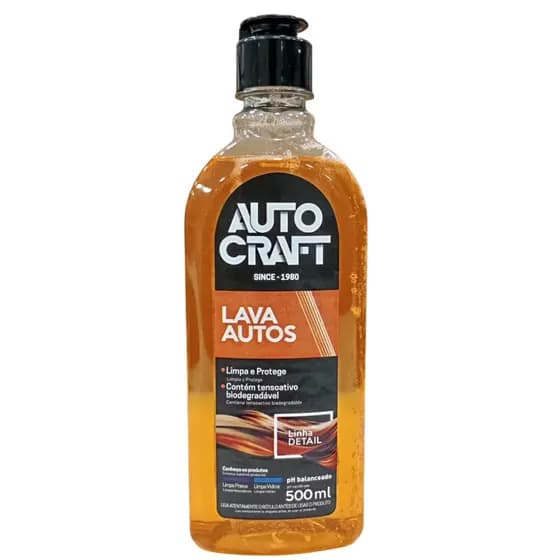 Lava Autos Autocraft 500ml – Limpeza Profunda, Proteção e Brilho Duradouro para Pintura Automotiva
