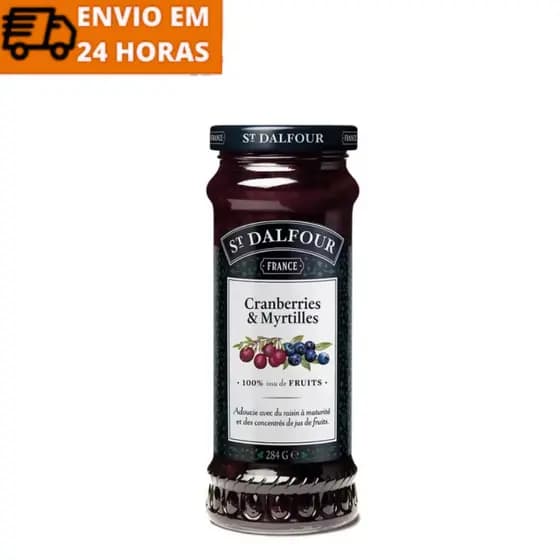 Geleia Importada Francesa St Dalfour Cranberry com Mirtilos 284 G