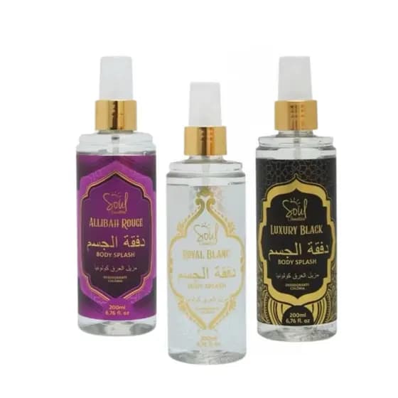 Body Splash Árabe Soul Cosméticos Perfume Arabe Alta Fixação e Projeção Virgínia 200ml