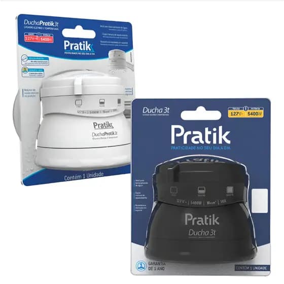 Chuveiro Elétrico Pratik 127V – 3 Temperaturas Ducha Banheiro