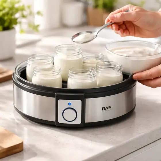 Maquina Elétrica de Iogurte Grego Natural 7 Potes Raf 220V