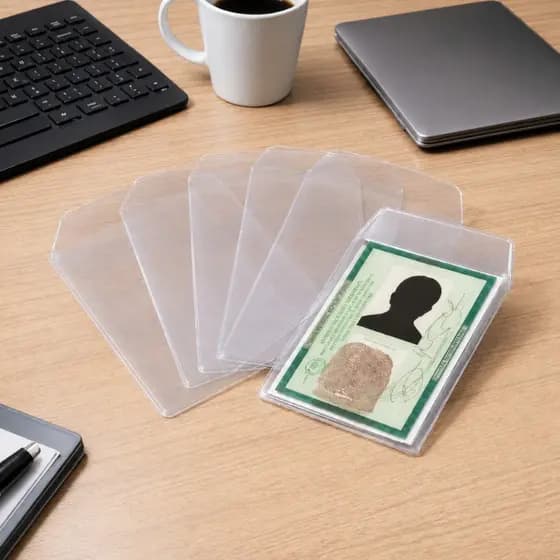 Porta RG PVC Transparente Pacote 100 Unidades Protetor Documento.MODELO NOVO