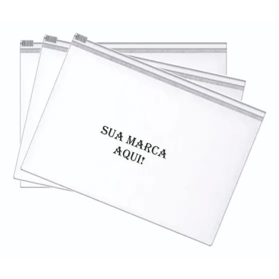 Estojo zipado com silk 1 cor. A5 21x15.