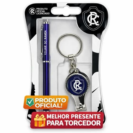Kit Caneta e Chaveiro Cortador Metal Oficial Remo – Presente Perfeito para Torcedor Remista