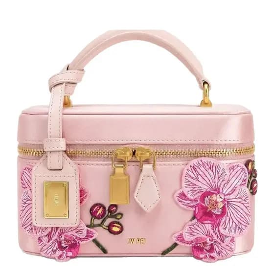 Novo Pequeno Quadrado Saco De Moda Feminina Bolsa Flor Cosmético Luz Luxo Portátil Almoço