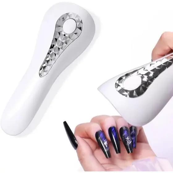 Mini Cabine Portátil LED/UV para Unhas Secagem Rápida com Bateria de Longa Duração e 2 Modos Recarre