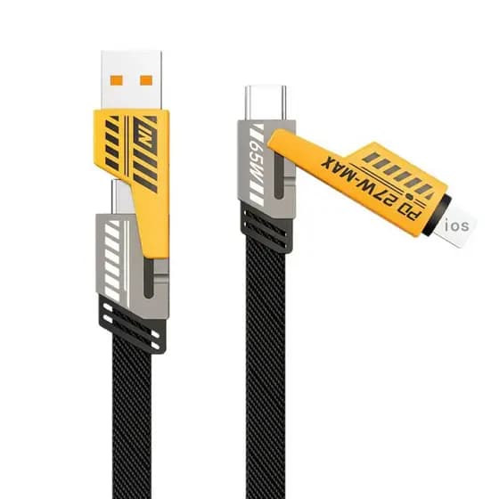 Cabo de dados do telefone móvel decarregamento rápido 4 em 1 USB para cabo decarregamento 2 em 2 typec