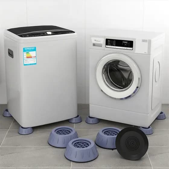 Kit com 4 Pés Para Máquina de lavar roupas Pezinho base Anti Ruido Anti vibração Amortecedor