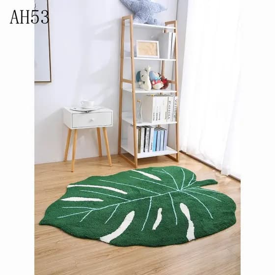 Tapete com padrão de folhas, tapete para escritório, tapete para sala de estar, tapete para mesa de centro, tapete para