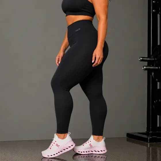 Calça Legging Plus Size Feminina Cintura Alta Zero Transparência Conforto Academia Treino Fitness