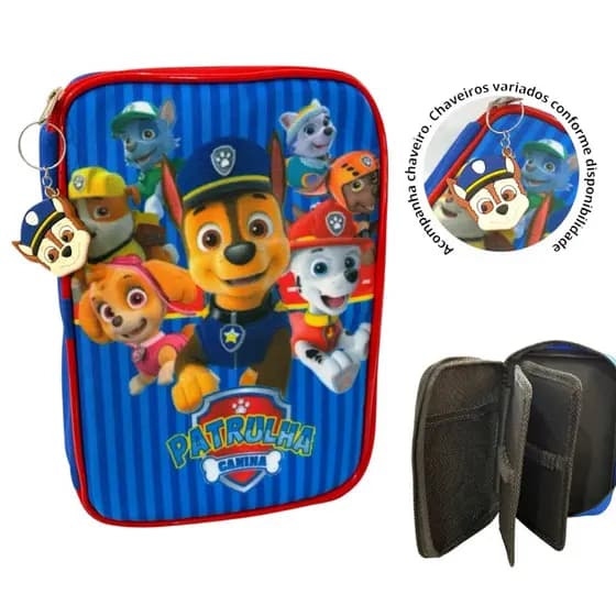 Estojo Box Patrulha canina /Estojo Box/Estojo escolar/Estojo de lápis/Estojo com divisórias/Organizador escolar infantil