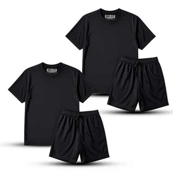 Kit 2 Conjunto Infantil Juvenil Dry Fit Kit Moda Verão Roupas Leves Respiráveis Térmicas