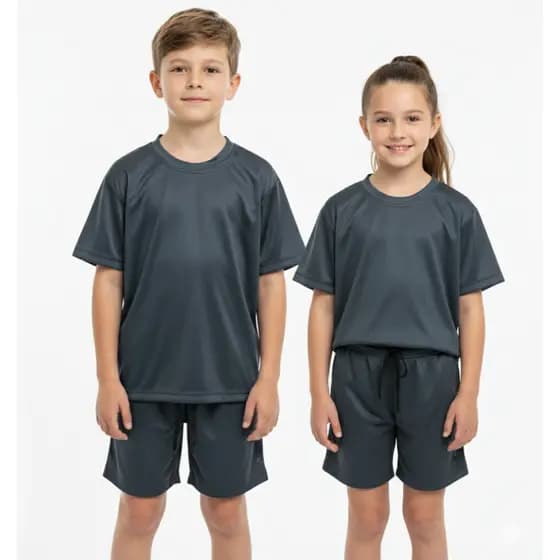 Kit Conjunto Infantil Camiseta + Shorts Dry Fit Térmico Esportes Futebol Ciclismo