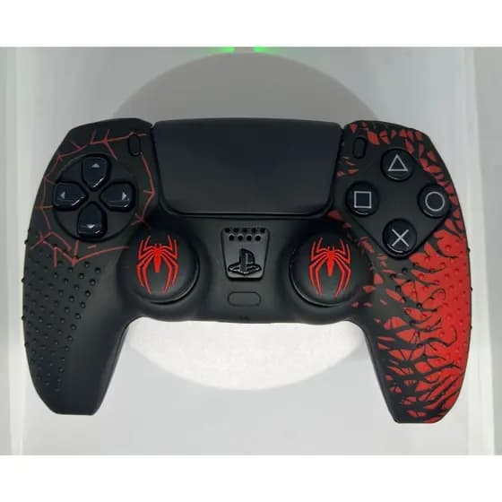 Capa Antiderrapante Homem-Aranha para Controle PS5 –Capa + Par De Grip Proteção e Estilo Gamer!