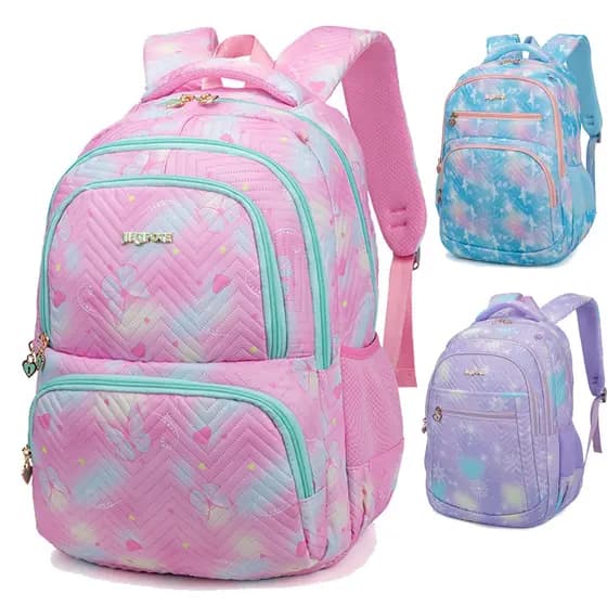 mochila Saco escolar para crianças Escola primária menina saco escolar Mochila à prova d'água Entre 6 e 11 anos de idade
