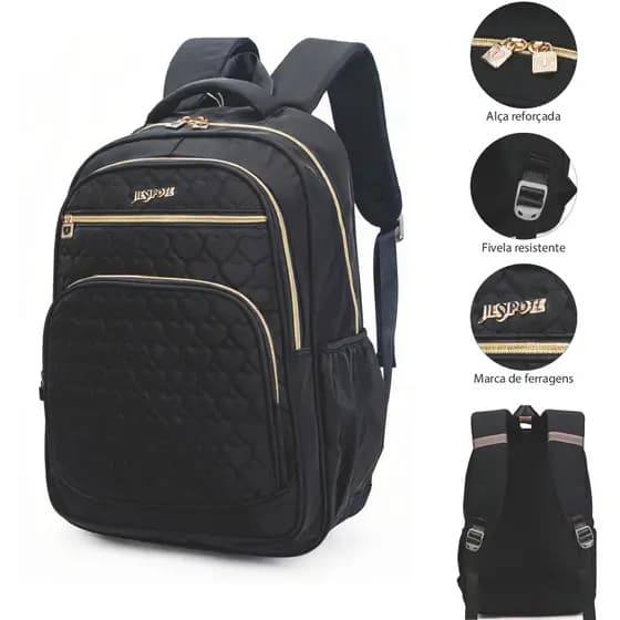 Ladies backpack, multi-color match, nylon impermeável saco de grande capacidade