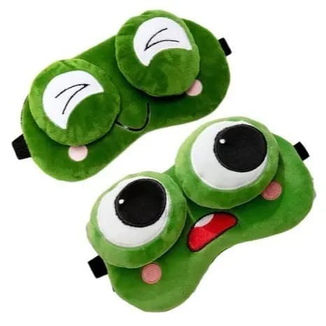 Tapa Olho de Sapo Engraçado Máscara para Dormir Pelúcia Macia Fotos Blogueira Envio Imediato