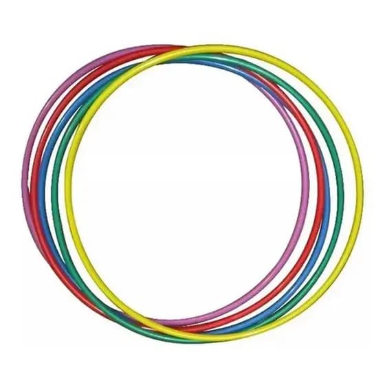 Bambolê Infantil Arco Colorido qualidade plástico Tamanho 50cm pequeno mini dança bambofit Kit C/6