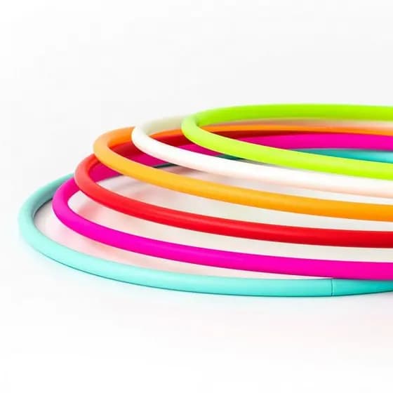 Bambolê Infantil Arco Colorido qualidade plástico Tamanho 50cm pequeno mini dança bambofit Kit C/12