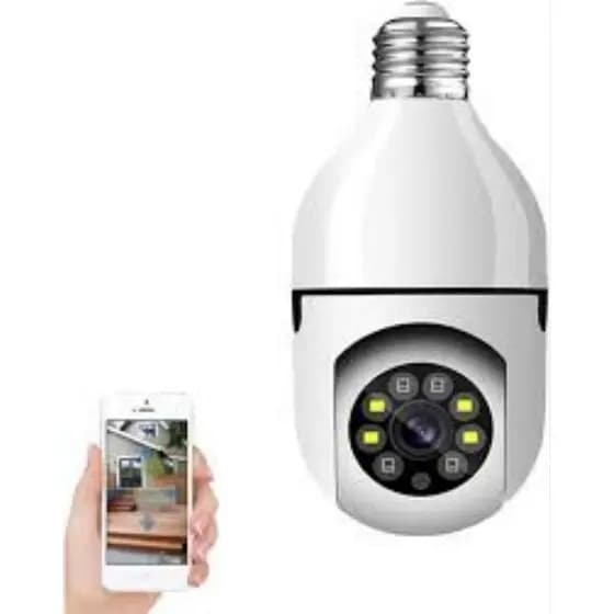 Câmera ip lâmpada 1080p hd panorâmica sem fio de segurança em casa wi fi cctv App Genérico *Recondicionado*sem caixa
