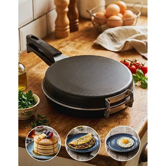 Frigideira Antiaderente 18cm Jolly Omeleteira Panquequeira de Alumínio Teflon Revestimento Preta