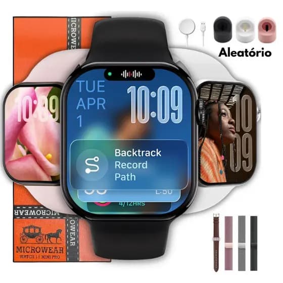 Relógio Smartwatch W11 Mini Pro 42mm Responde Whatsapp Tela Amoled + Brindes
