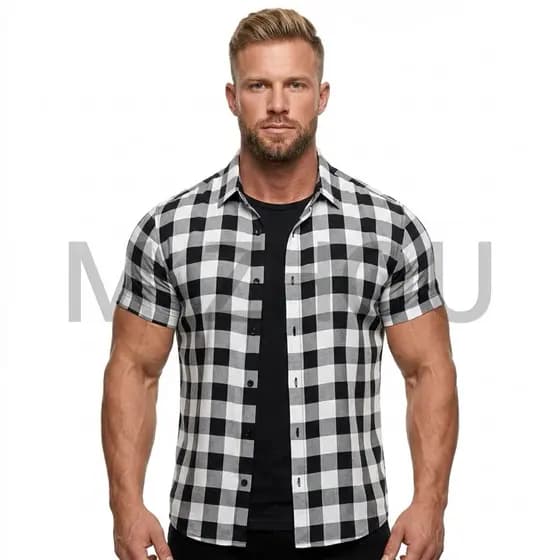 camisa xadrez manga curta crepinho premium festa de junina