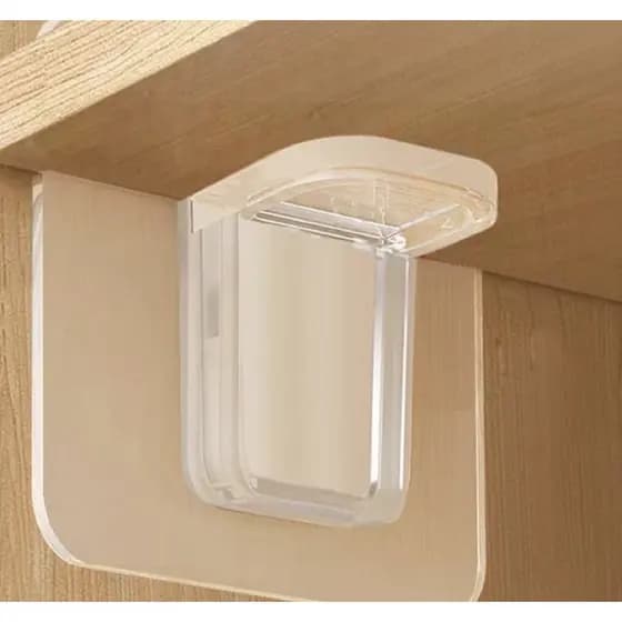 Suporte Adesivo Para Fixar Prateleira, suporte divisor de prateleira para armário, prateleira para cozinha e banheiro