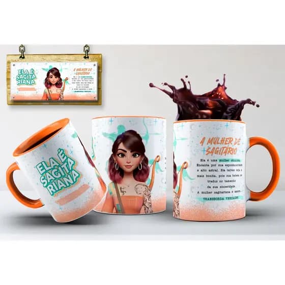 Caneca Sagitário Signos Modelos Diversos Cute