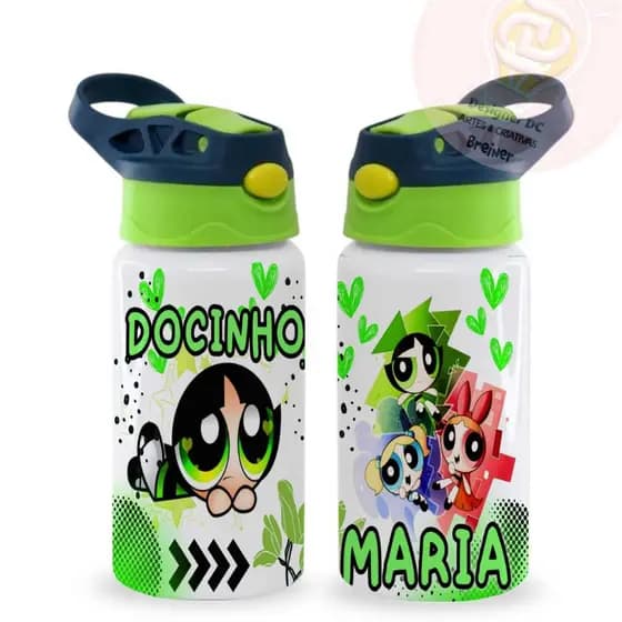 Garrafa Térmica Meninas Super Poderosas Infantil DSG 0025