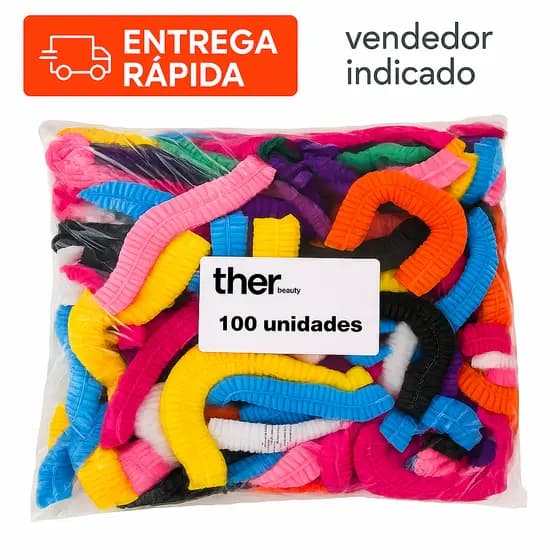Touca Descartável Colorida TNT Sanfonada | 100 Unidades | Conforto e Higiene | Envio Imediato