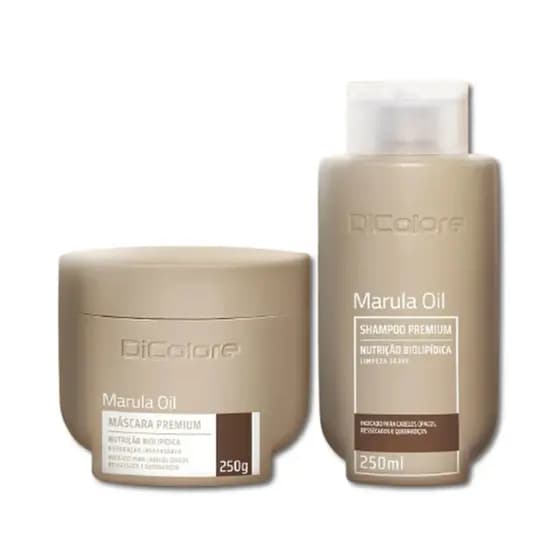 Shampoo E Máscara Marula Oil Dicolore Cabelos Ressecados Opacos e quebradiços