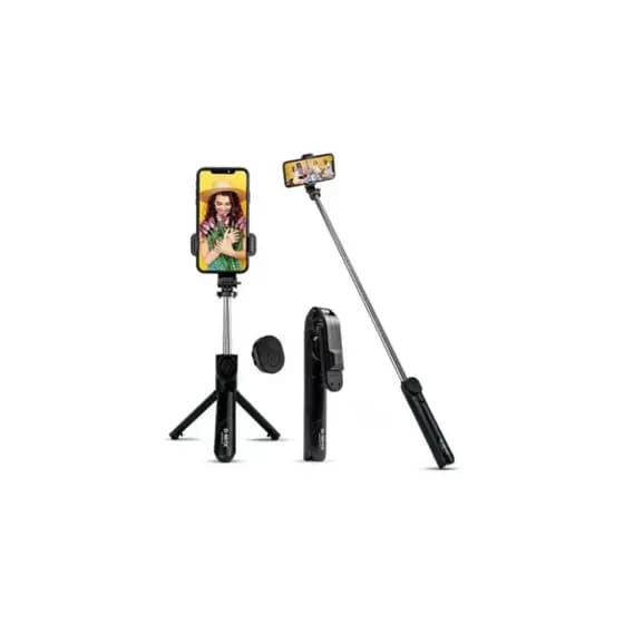 Bastão Selfie Tripé Retrátil Bluetooth P Celular Preto B-max