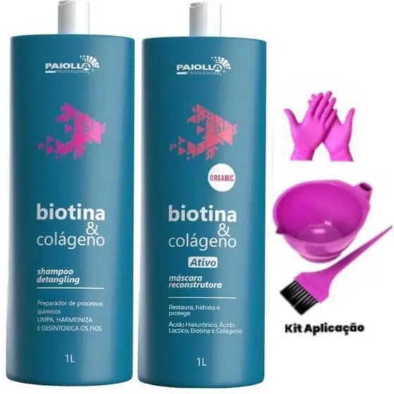 Escova PAIOLLA Biotina sem formol e Colágeno 2x1lt