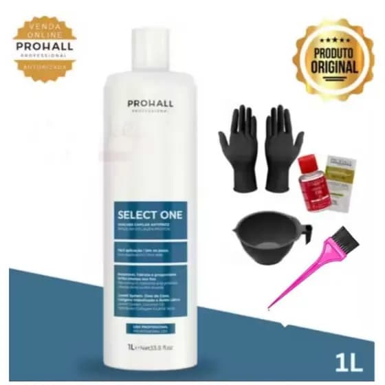 Prohall Select ONE sem Formol 1 Litro + Kit Aplicação.