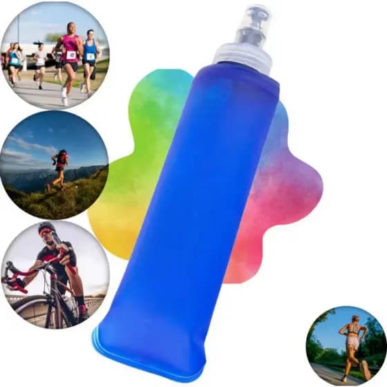 500/250ML Garrafa De água Corrida Flexível Garrafa Dobravel De Silicone Para Academia Soft Water Bag TPU Folding Flask