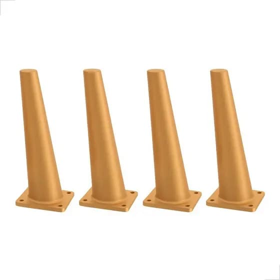 Jogo 4 Pes Plastico Pvc 20cm Para Mesa Cabeceira E Móveis