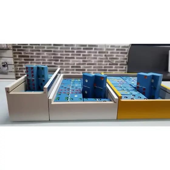 Dominó Profissional De PVC Pintado Com Tinta Automotiva Na Cor Azul Esfera de Metal 1,1 A 2,2CM DE Espessura