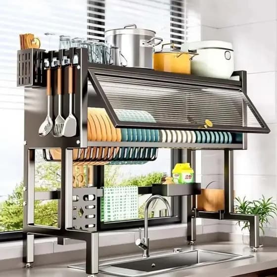 Escorredor De Pratos Escorredor De Louça Inox Organizador Com Drenagem Para Cozinha