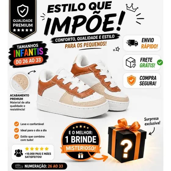 Tênis Infantil Escolar lev Casual Confortável Menino Menina Dia A Dia envio imediato+brinde surpresa