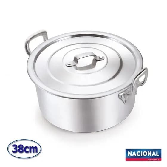 Caçarola Panela para Restaurante Industrial N 38 20 Litros Alumínio Nacional