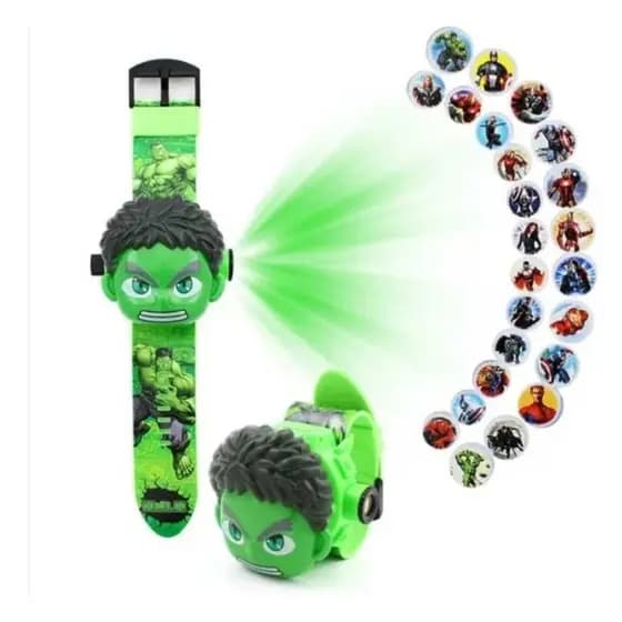 Relógio Projetor Hulk Mostra Imagens 3D
