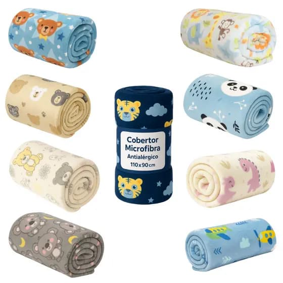 Cobertor Manta Para Bebê Macio Prime Baby Hazime 110x90cm Embalagem Plástica
