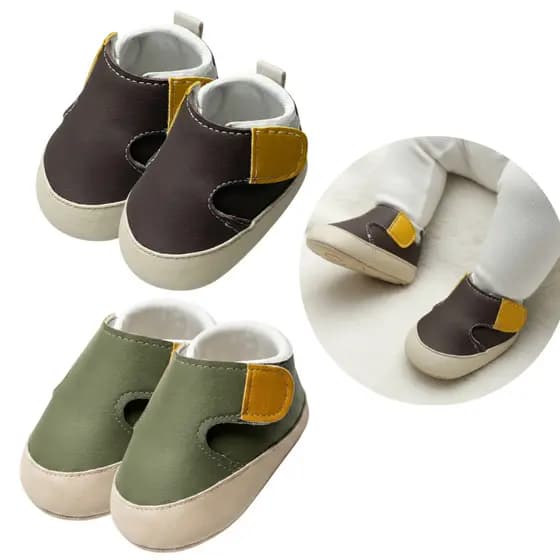 Tênis Sapatinho Bebê Menino Infantil Confontável com Velcro 0 a 9 Meses