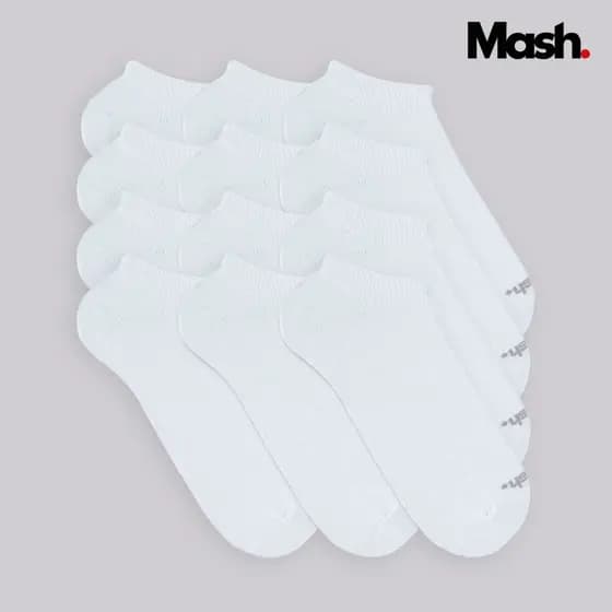 Kit 12 Pares Meia Mash Invisível Soquete Sapatilha Esportiva Masculina Algodão Respirável Original