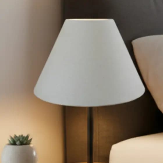 Kit 2 Cúpulas Cone 8x20x13 Tecido Para Arandela Abajur Luminária de Mesa Ilumina Decorativa