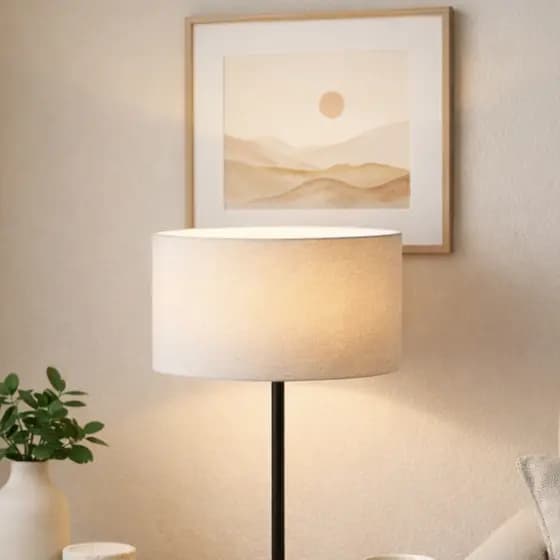 Cúpula Cilindrica 30x30x17 Lustre Abajur Luminária de Mesa Tecido Artesanal Decorativa Moderna