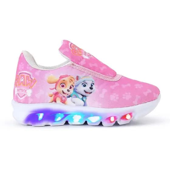 Tênis Infantil Personagem LED Com Luz Slip-on Calce Fácil Confortável Escolar