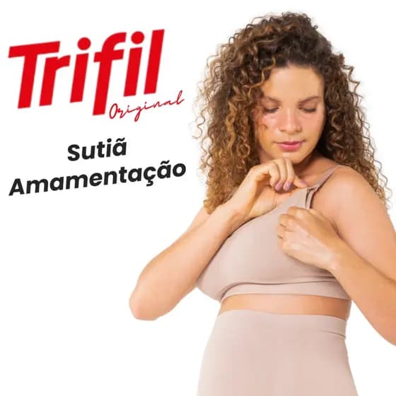 Sutiã Top Amamentação Microfibra Trifil Sem Costura Alça ajustável CO1323